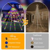Christmas Tree Lights 340 LED Multicoloured Outdoor Fairy Lights with Star & Remote